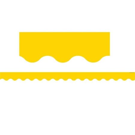 TEACHER CREATED RESOURCES Teacher Created Resources TCR4599-6 Yellow Gold Scalloped Border Trim - Pack of 6 TCR4599-6